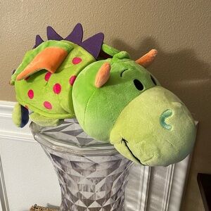 Flip a Zoo Green Dinosaur and Unicorn Flip Plush Toy New Condition!